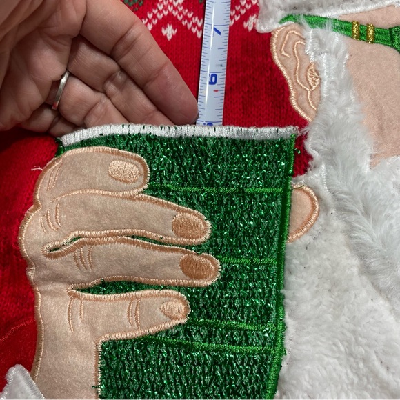 Holiday Time Santa Sweater. Men’s size Medium (38-40). Pre-owned. Cup pocket. - Picture 3 of 12